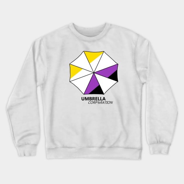 Non-Binary Pride Umbrella Corp Crewneck Sweatshirt by Materiaboitv